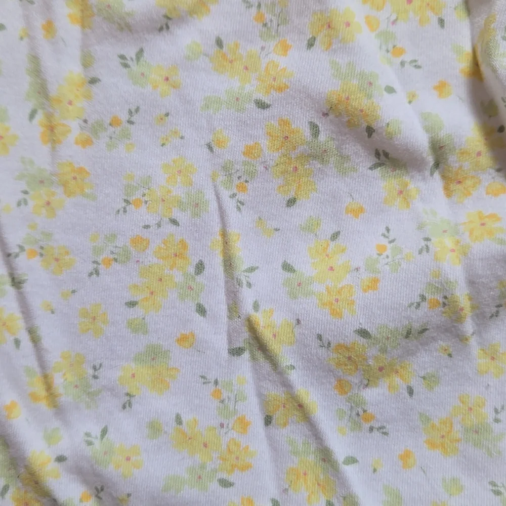 Janie And Jack yellow floral ruffle layette onesie